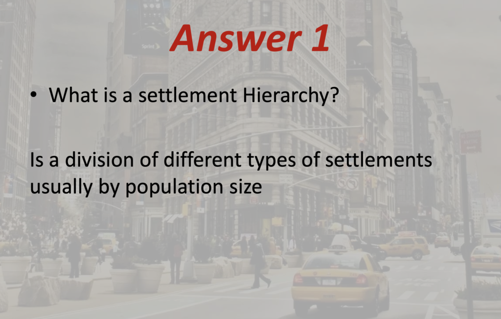 Settlement in Geography